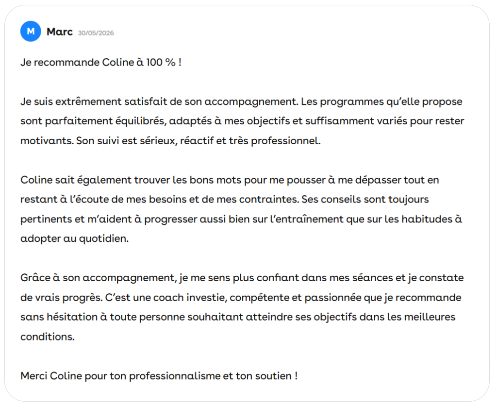 Avis coaching Marc